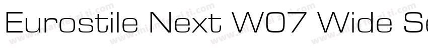 Eurostile Next W07 Wide SemiBd字体转换